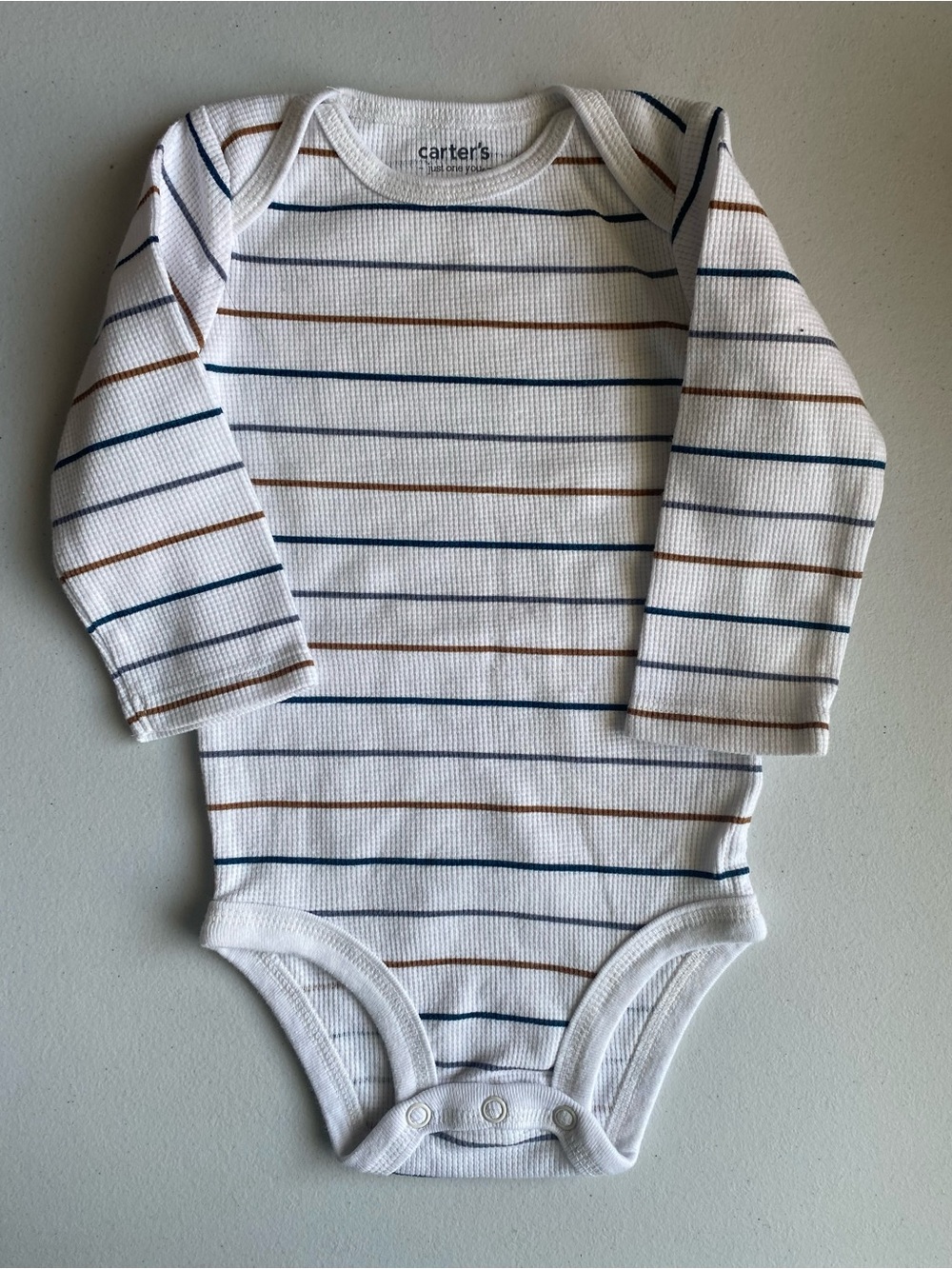 Carter’s Just One You Waffle Knit Striped Bodysuit Size 9M